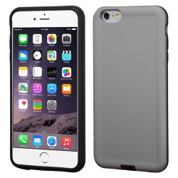 Funda Protector Mixto  Iphone 6 Plus Gris / Negro